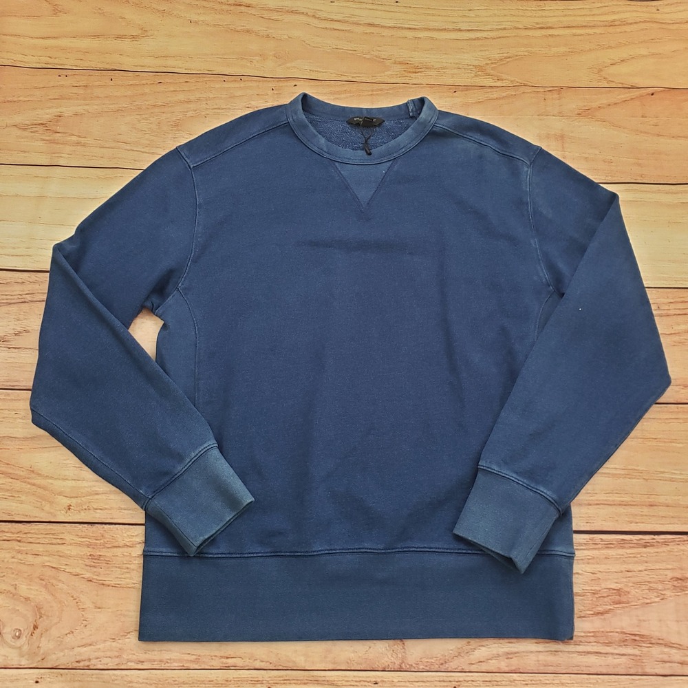 Banana Republic Mens Sweatshirt Medium Blue Pullover Crew Neck Casual NEW